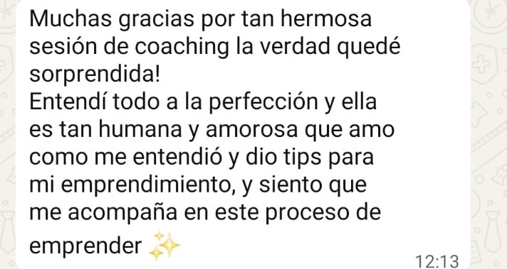 Testimonio Coaching para Emprendedoras