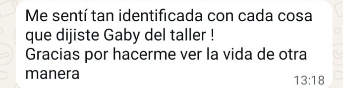 Testimonio Taller Volver a Mí